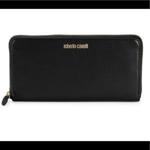 🚫sold🚫Roberto Cavalli Leather Zip Wallet
